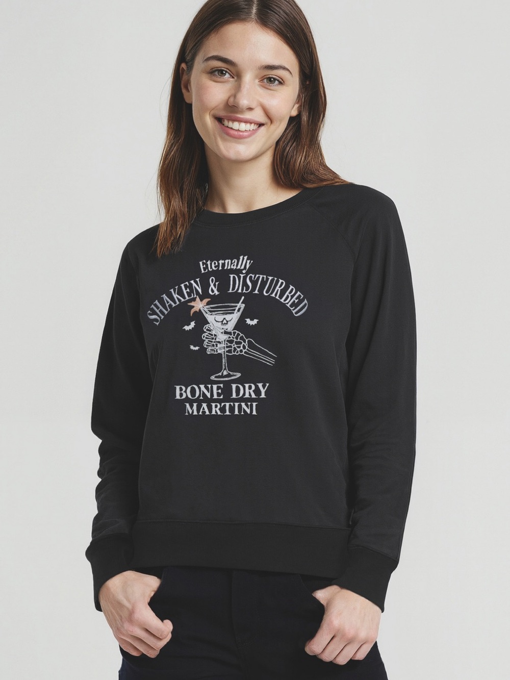 21. Wildfox • NWT Black "Bone Dry Martini" Graphic Sweatshirt PTP 26”
